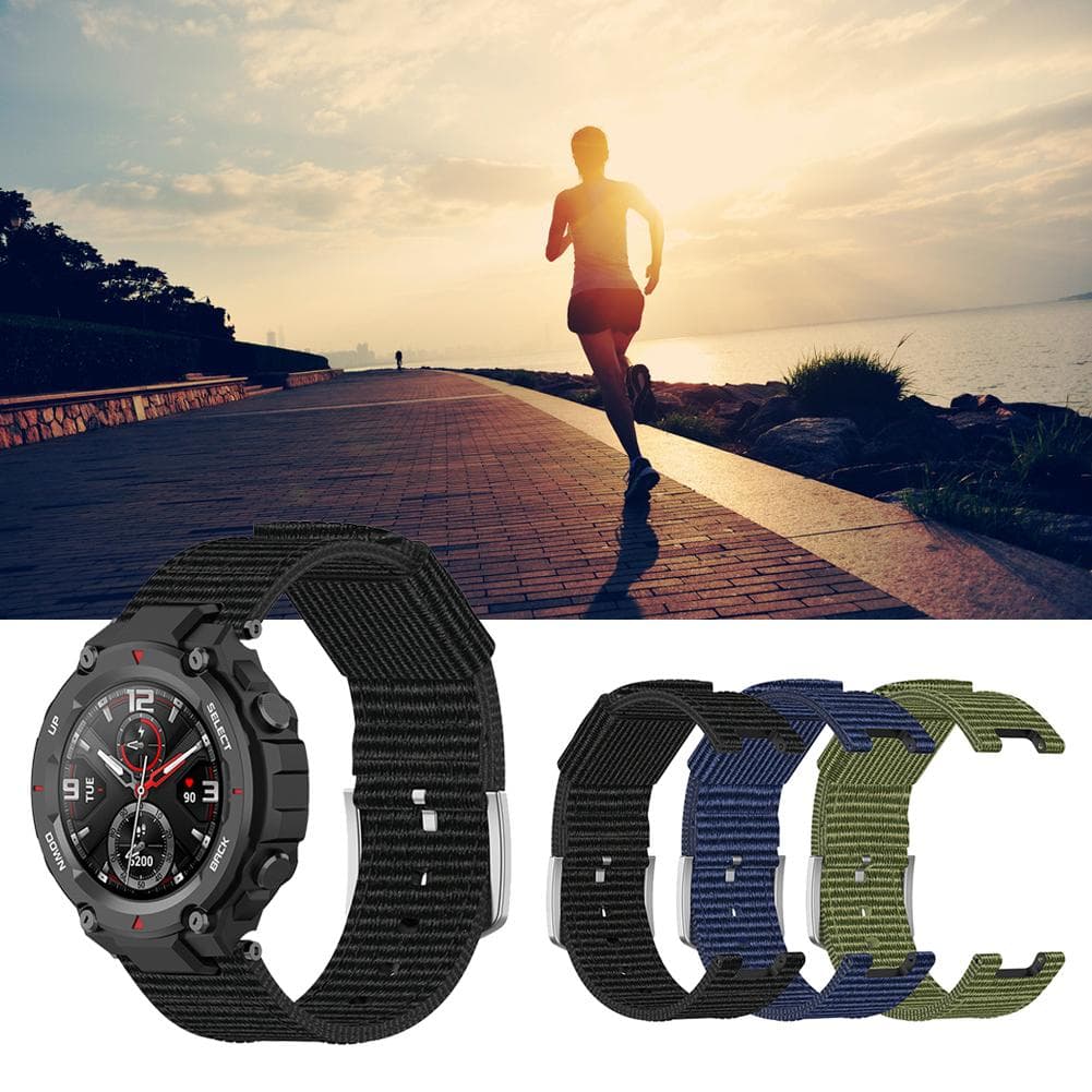 Replacement Band for Amazfit T Rex Smartwatch Soft Breathable Sweatproof Skin Friendly Strap with army green