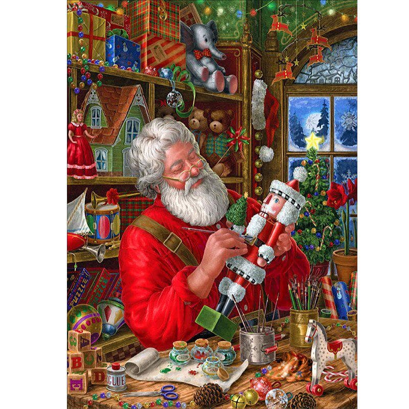5D Diamond Painting Santa Claus Diamond Embroidery Cross Stitch 20X30CM