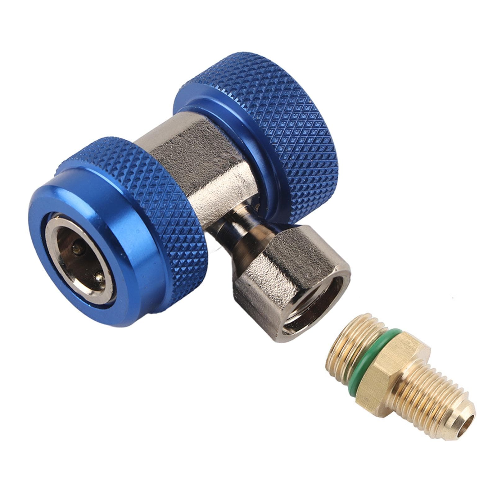 R134A/C Low High Quick Connector Air Conditioning Coupler Adapter Extractor Valve Core (Blue)