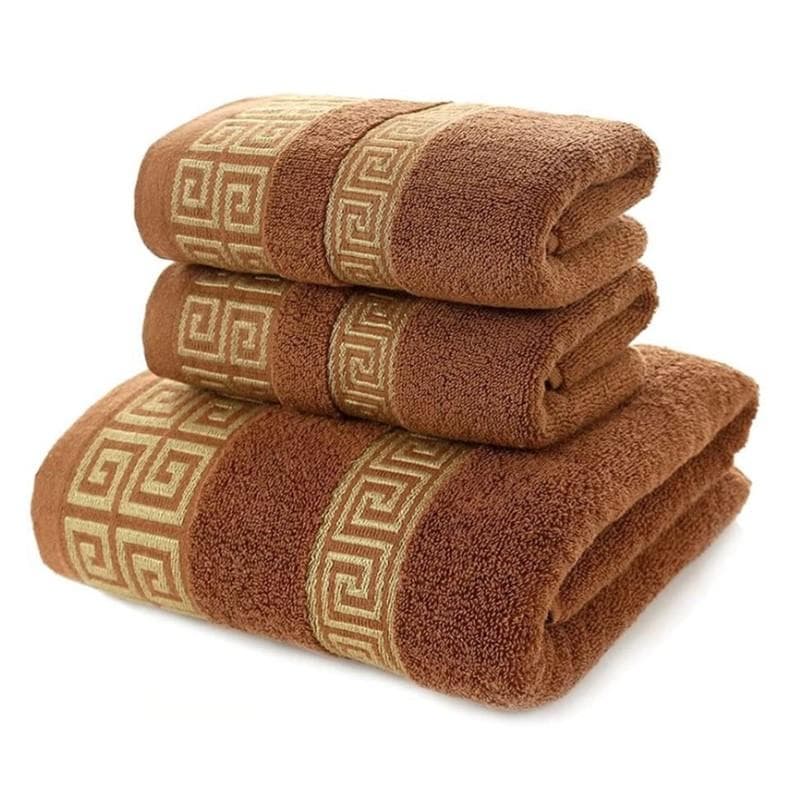 100% Cotton High Quality Face Bath Towels White Blue Bathroom Soft Feel Highly Absorbent Shower Hotel Towel Multi-color 75x35cm 35x75cm&1pc coffee
