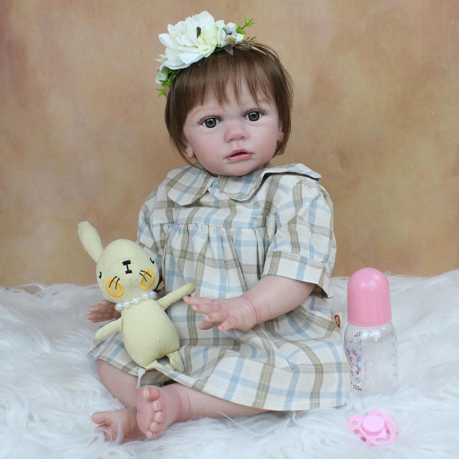 BZDOLL 60 CM 3D-Paint Skin Soft Silicone Reborn Baby Toddler Doll For Girl Like Real Cloth Body Silicone Princess Toy Alive Bebe 60cm 3D-paint Skin Doll