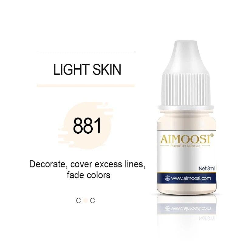 Tattoo Ink Nano Pigment Milkly Colors For Semi Permanent MakeUp Sets Tint Eyebrow Eyeliner Lips Beauty 3ml Microblading Pigments 881 Skin Color
