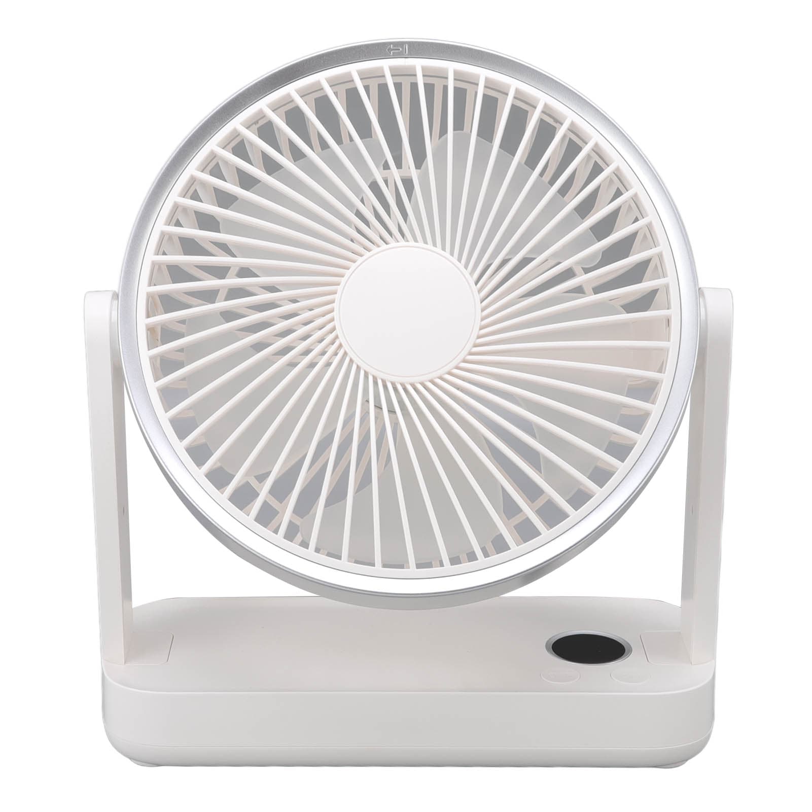 USB Small Desk Fans 4 Levels Low Noise 5000mAh Battery Rechargeable Portable Desk Fan with LED white