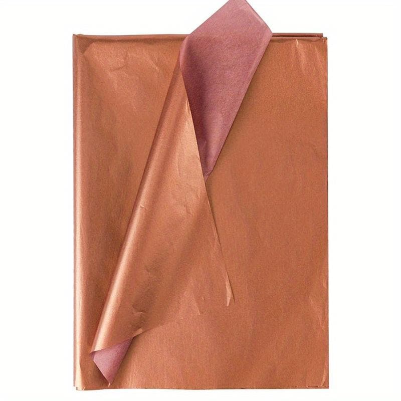 25 Sheets Gift Wrapping Tissue Paper - Rose Golden Tissue Paper for DIY Crafts, Pack Bags 25 Sheets