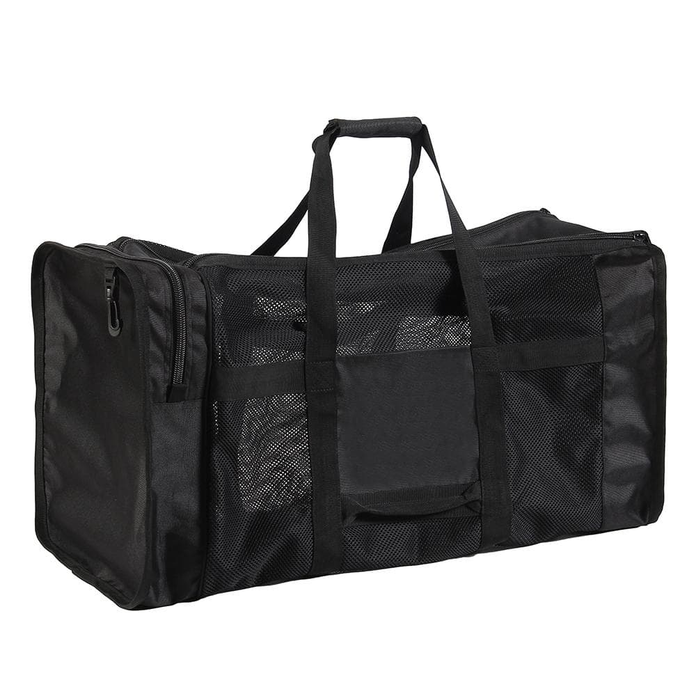100L Mesh Duffle Gear Bag for Scuba Diving Snorkeling Swimming Beach and Sports Equipment black