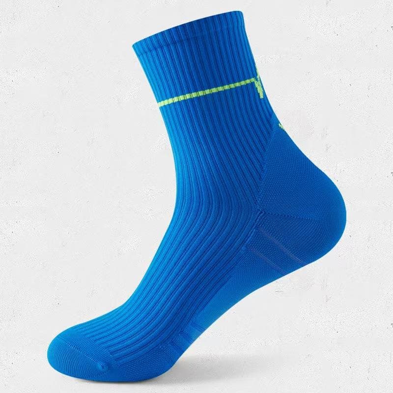 1 Pair Professional Running Socks Men's Women Marathon Cycling Socks Men Lady Sport Running Socks blue