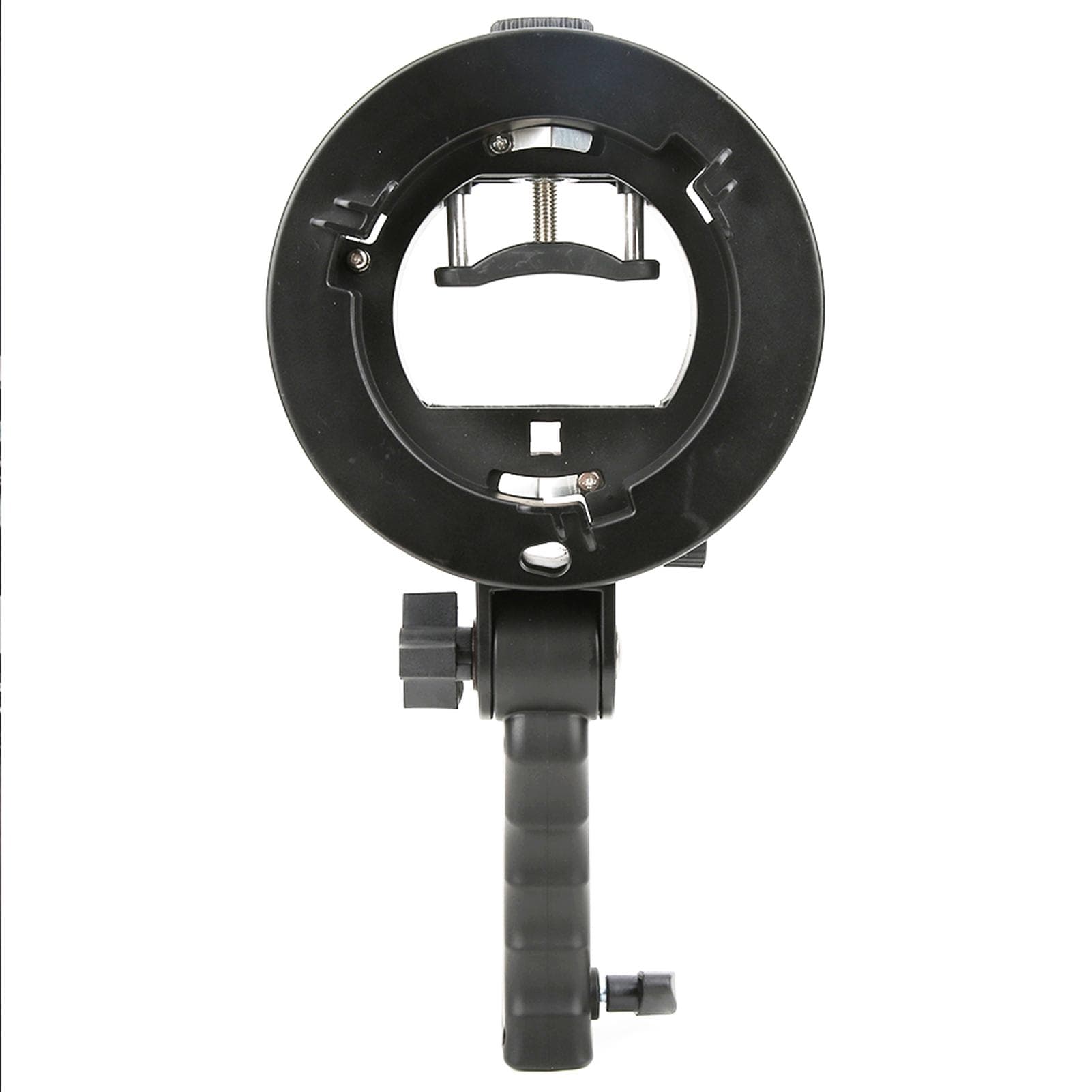Handheld Hand Grip S Shape Bracket Accessory for Bowens Mount Camera Top Flashlight Black