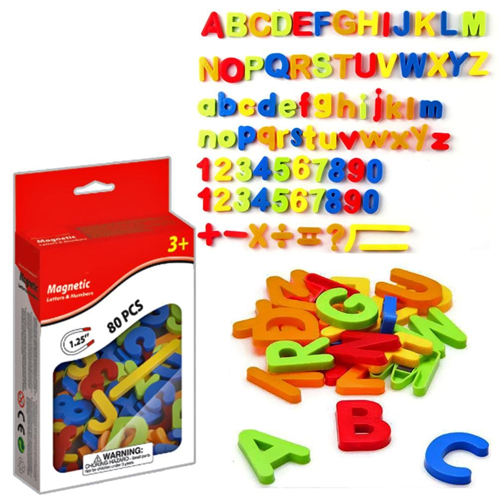Magnetic Alphabet Magnets Letters Numbers Symbols Toy Set ABC 123 Fridge Plastic Toy Early