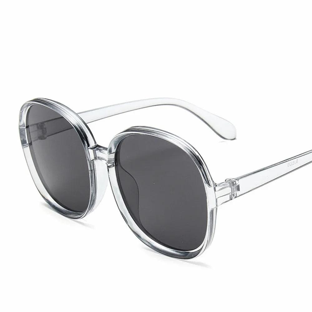 Round Frame Sunglasses Women Retro Brown Black Oversized Lady Sun Glasses Female Fashion Outdoor Driving