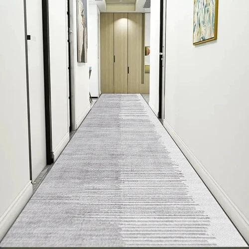 Corridor Floor Track Carpet Gray Line Abstraction Mat for Full Living Room Stairs Runners Home Decor Entrance Hall Furniture 80x100cm