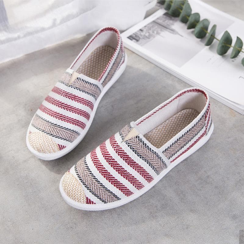 Lazy Fisherman Cloth Shoes Women's Flat Korean Version Small White Shoes Casual Canvas Shoes 39