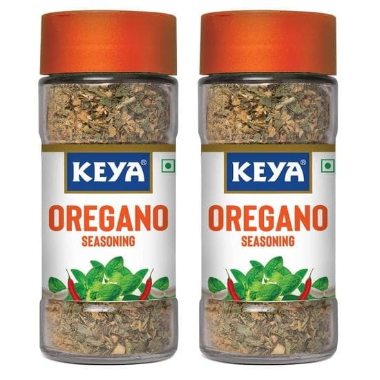 Keya Oregano Seasoning | Glass Bottle | Premium Herbs and Spices | 50gm, Pack 2
