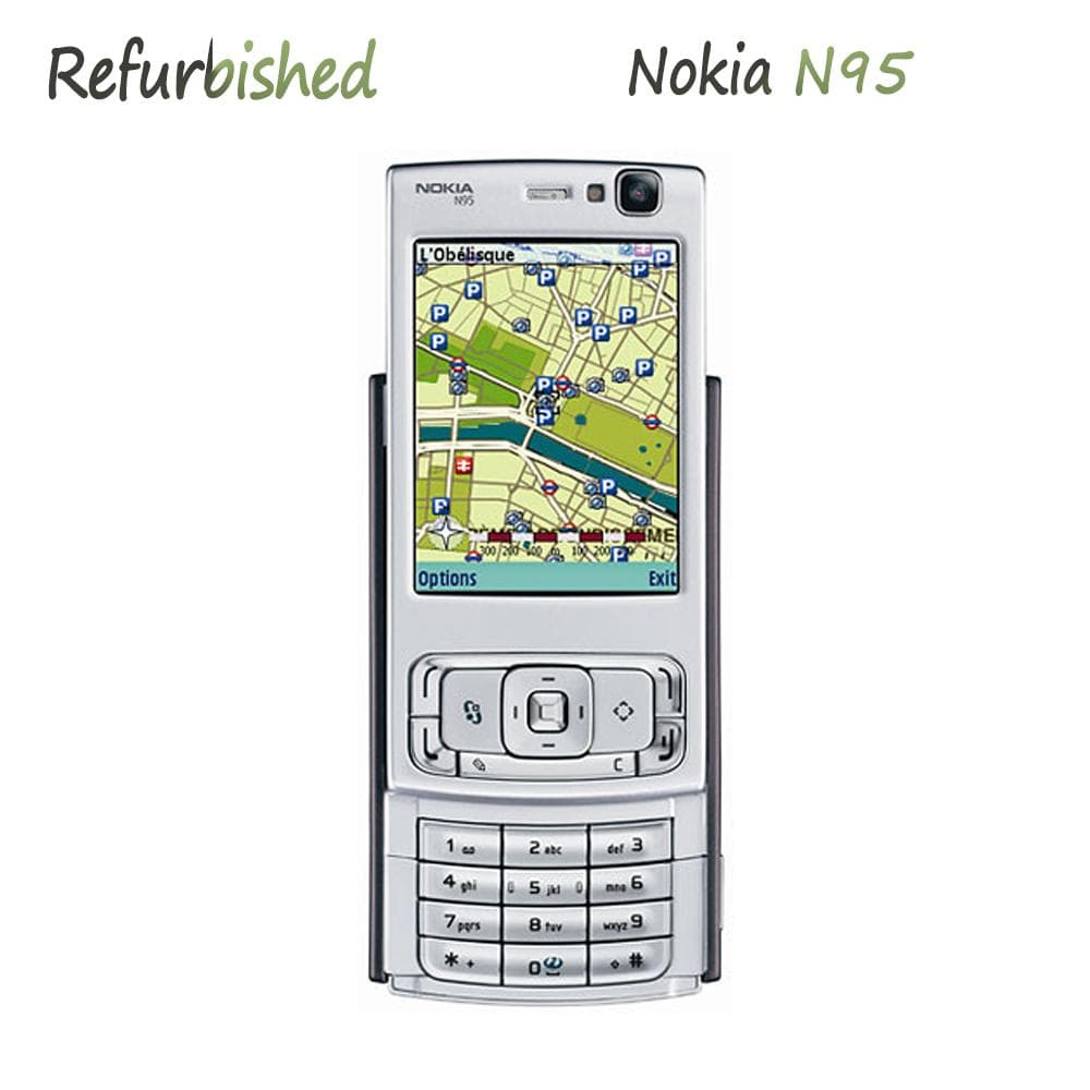 Refurbished Nokia Original Nokia N95 3G Wifi Slide Mobile Phone With 1 SIM Simple Set purple
