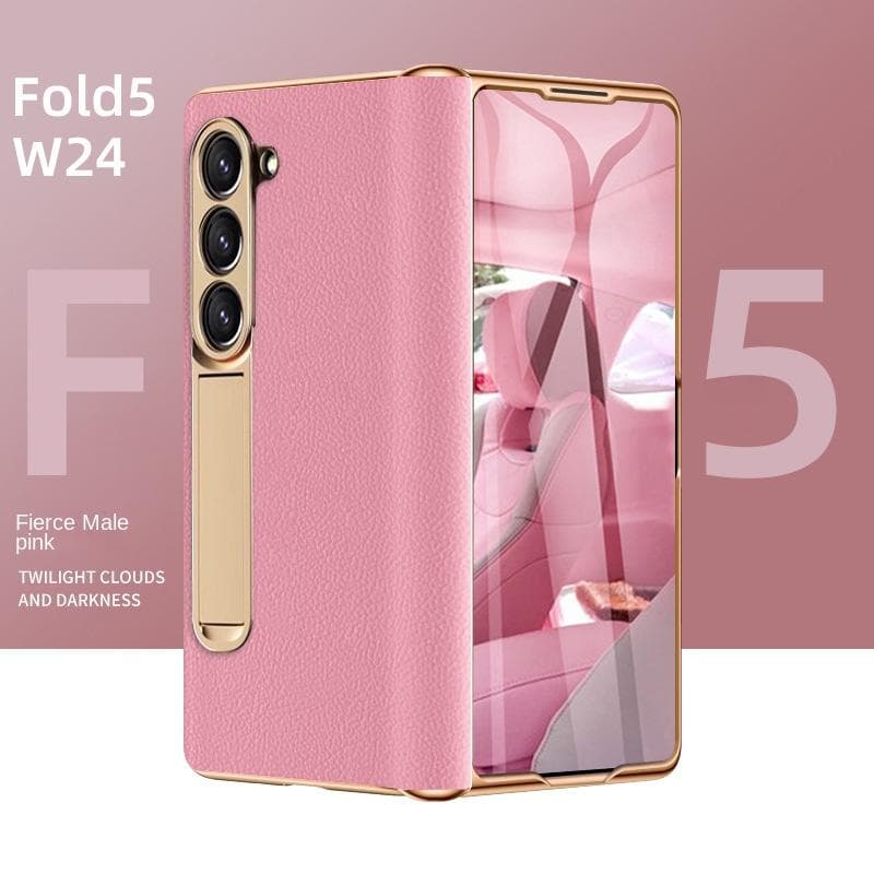 Luxury Genuine Leather Case for Samsung Galaxy Z Fold 5 Nappa Cover for Galaxy Z Fold 4 Stand Shockproof Protection Cover Galaxy Z Fold4