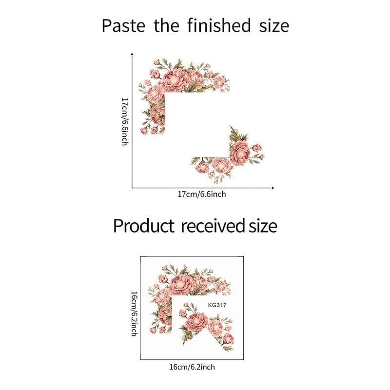 1pc Watercolor Flower Pattern Light Switch Stickers, Bathroom Bedroom Living Room Switch Stickers, Removable Self-Adhesive Wall Stickers