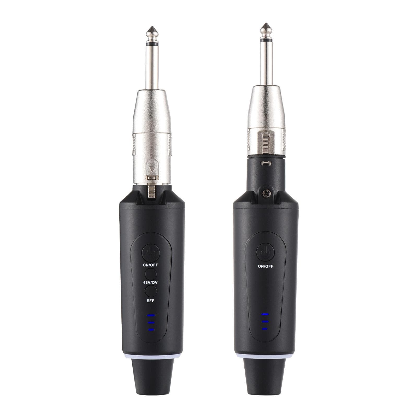 Microphone Wireless Xlr Transmitter and Receiver 48V UHF Wireless Mic System for Audio Mixer black