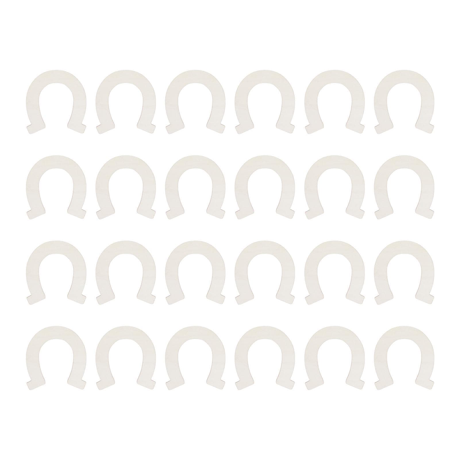 24Pcs DIY Wood Slices Horseshoe Shape Unfinished Cutouts Pendant HandMade Craft Decoration
