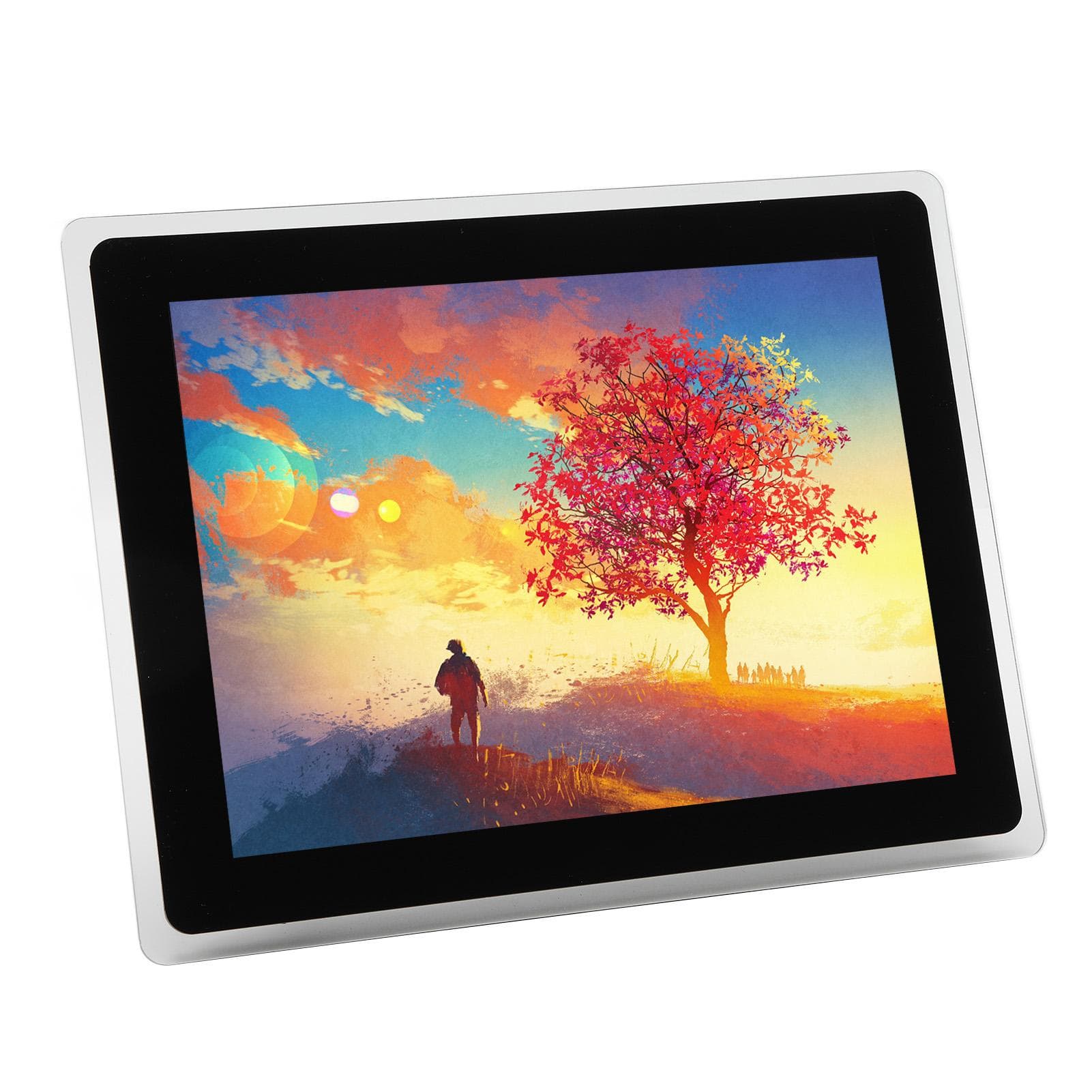 Digital Photo Frame with Light 100‑240V LED 12.1 In 1080P Black ABS and Acrylic Digital Picture UK Plug