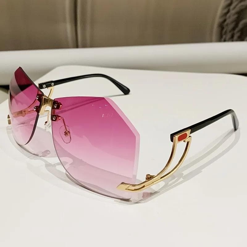 Brand Designer Big Frame Square Sunglasses Women Men Trendy Cute Sun Glasses Mirror Gradient UV400 Shades