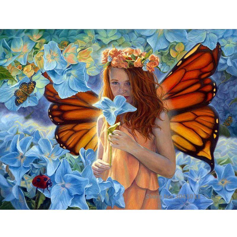 DIY Framed Figure Painting DIY Oil Painting Canvas Painting for Wedding Decoration 20X30CM