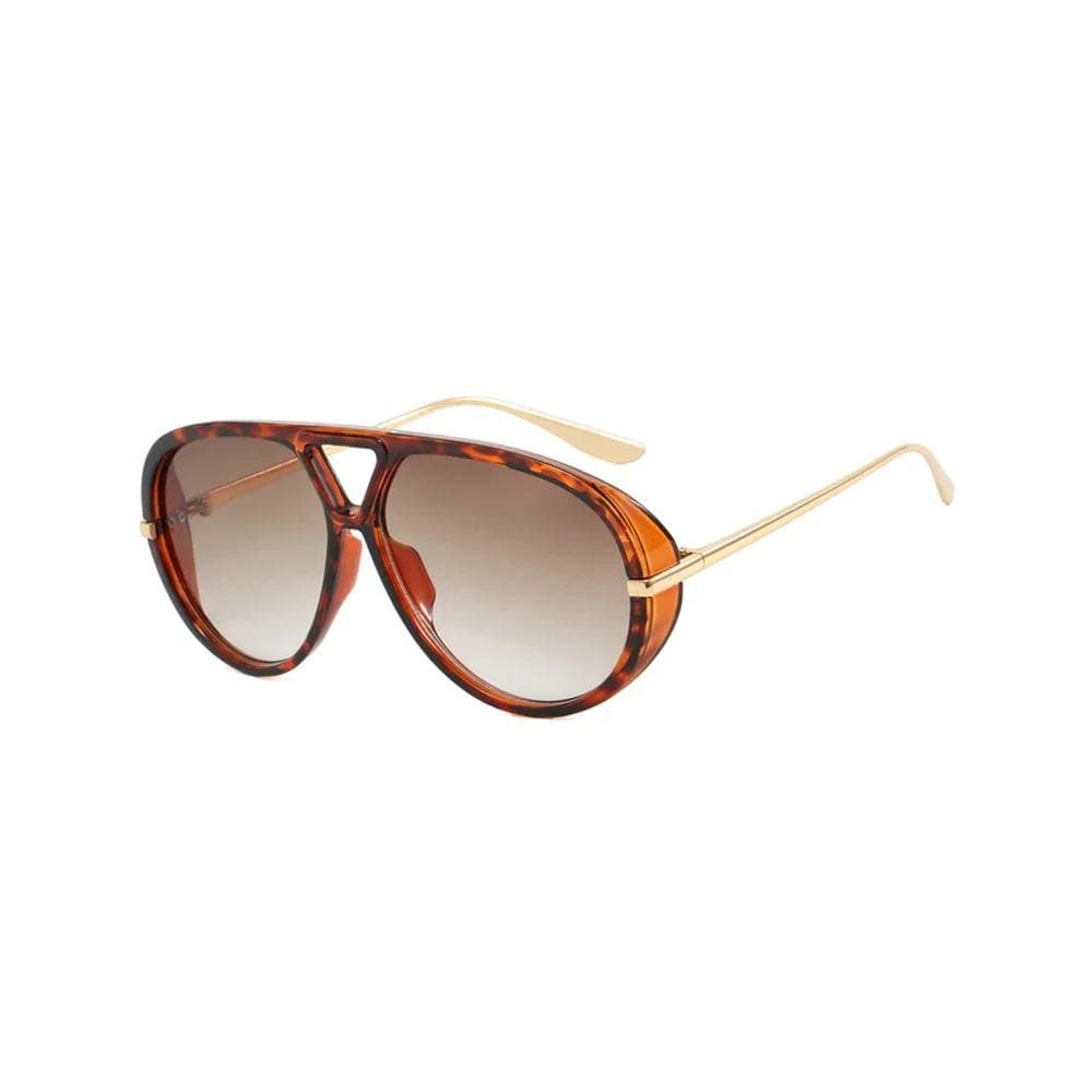 New Fashion Yellow Sunglasses Women Men Vintage Punk Pilot Sun Glasses Female Beach Shades Outdoor Oculos De Sol 1PC