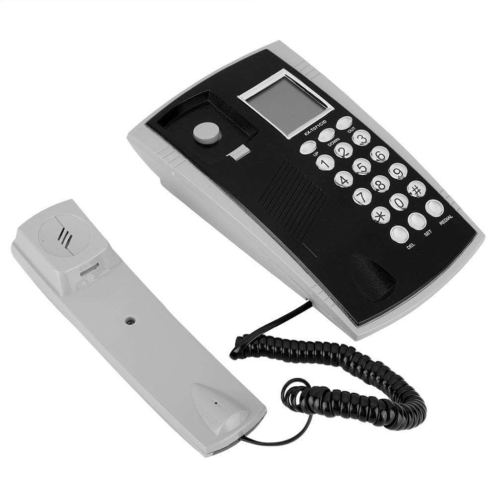 KX T071CID Wired English Telephone Extension with Speaker Voice Recorder RJ45 (6P2C) Black black