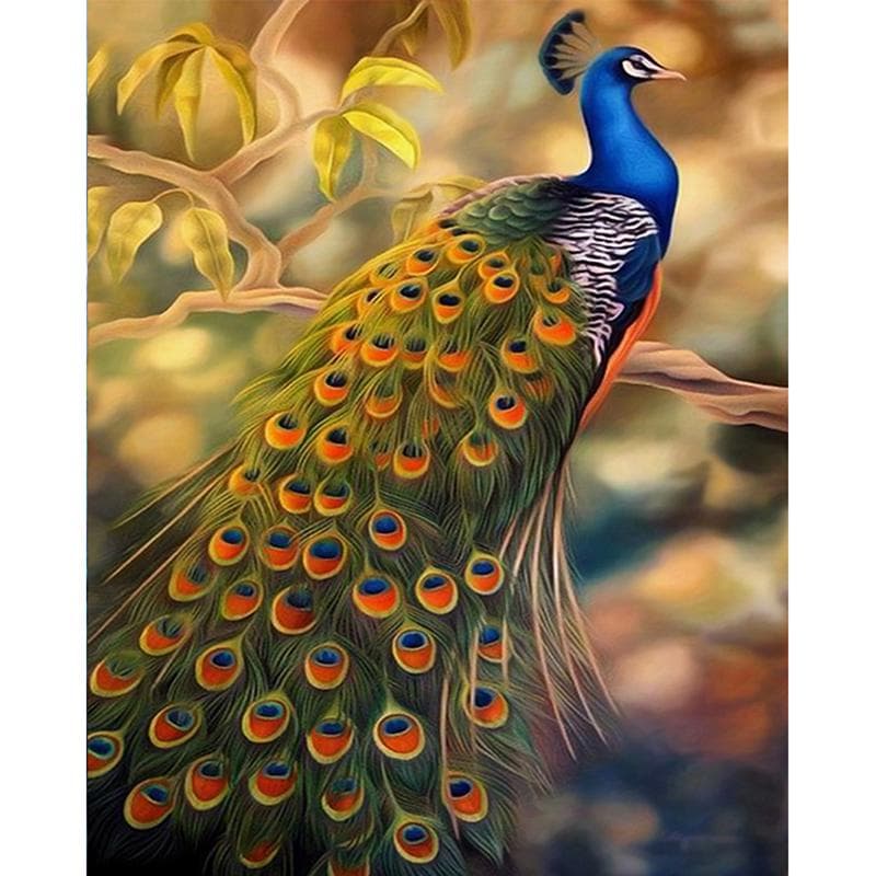 Full Round Drill 5D DIY Diamond Painting Animal Peacock Embroidery Cross Stitch 20X30CM