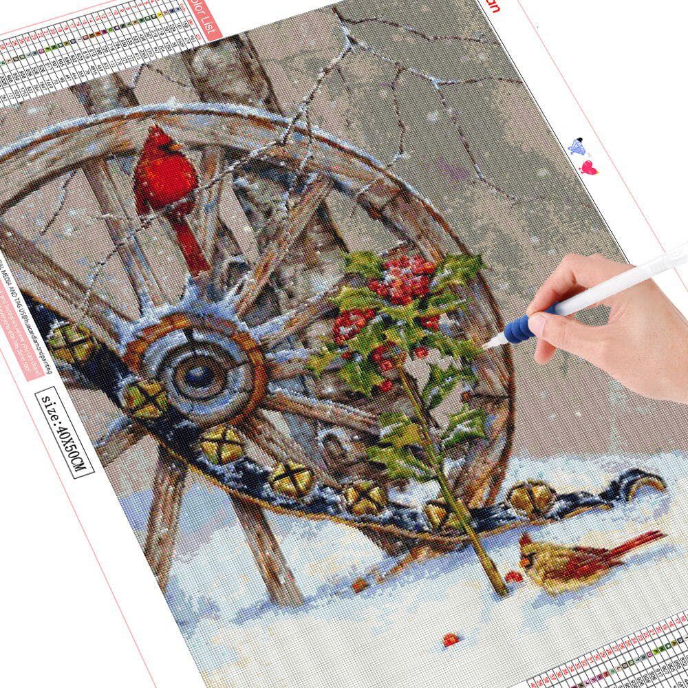 Diamond Painting Bird Winter Home Decoration Full Round Drill Cross Stitch Rhinestone 20X30CM