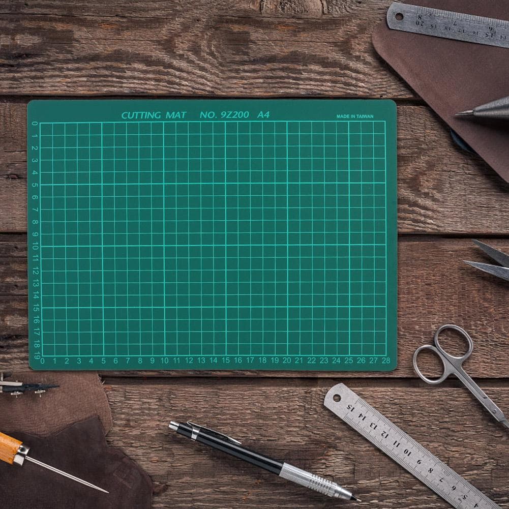 Office Schoole Stationary Cutting Gridline Sewing Mat Anti skid Board(A3 Single Face Green) A4