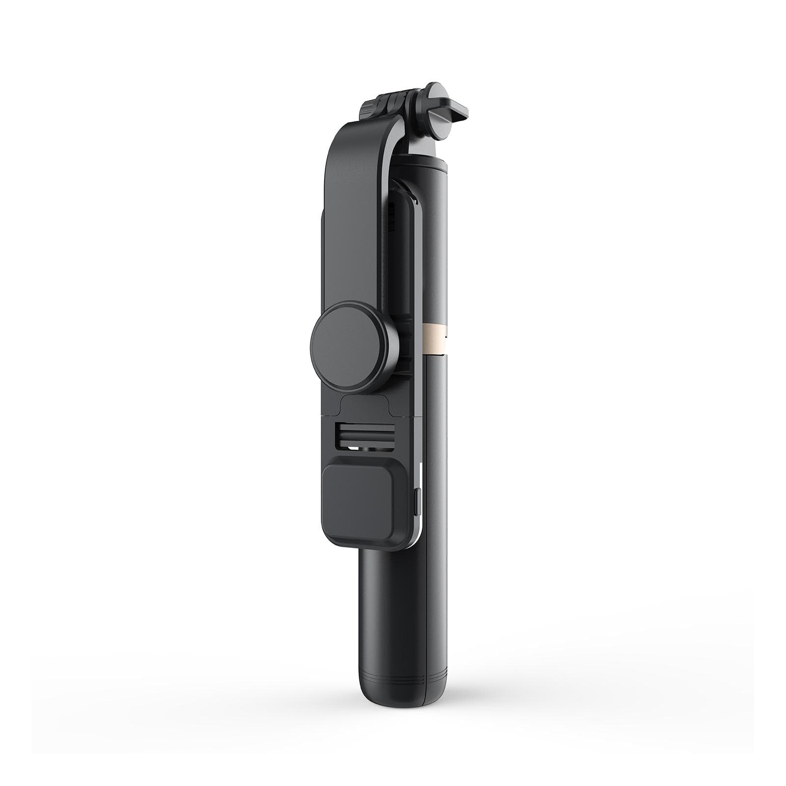Aluminum Alloy Wireless BT Remote Control Selfie Stick Multifunctional Portable Tripod Stand with black