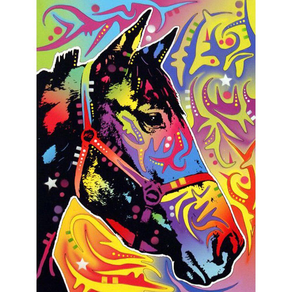 5D DIY Diamond Painting Full Drill Horse Diamond Embroidery Animal Picture Rhinestone 20X30CM