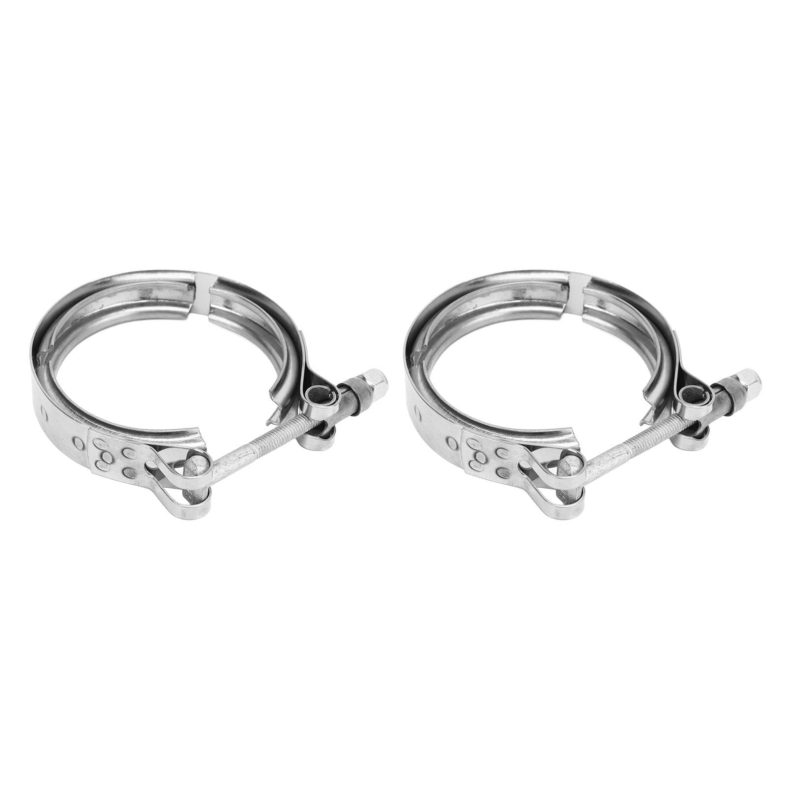 1 Pair Turbo V Shaped Exhaust Clamp 3069053 High Temperature Resistant Replacement For Cummins 5.9L