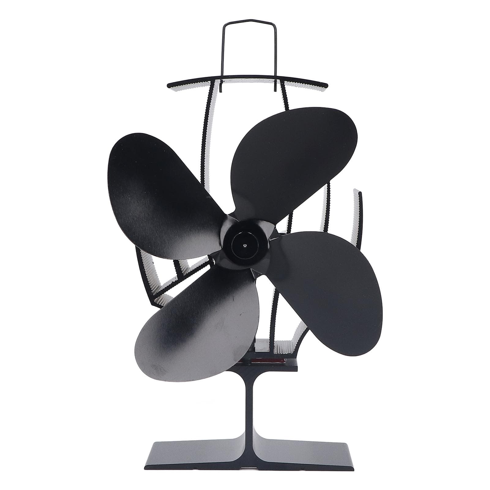 Heat Powered Stove Fan 4 Blades Heat Powered Strong Airflow 1500rpm Low Noise Wood Stove Fan for