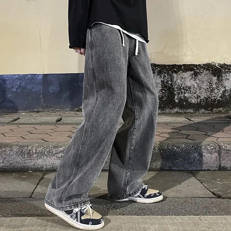 Design-sensing Jeans Men's New Straight Loose Pants Spring and Autumn Style 5XL