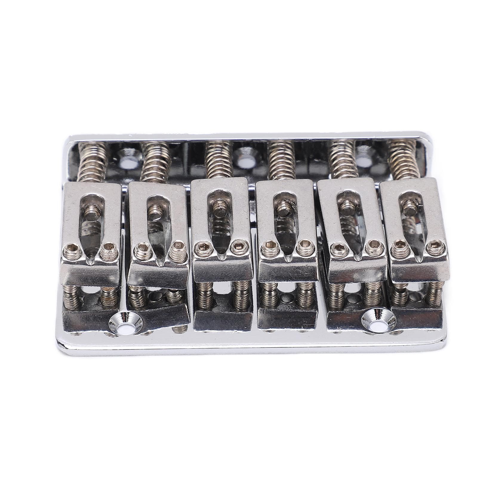 Guitar Bridge 6 String Top Loading Design Adjustable Electric Instrument Replacement PartsBlack for