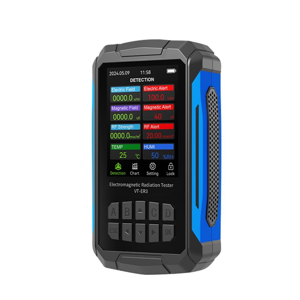 VTER3 5in1 Electromagnetic Radiation Detector Comprehensive Radio Frequency Electric Field black