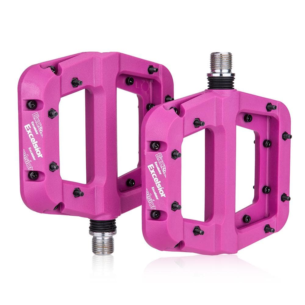 MTB Bike Pedals Non-Slip Mountain Bike Pedals Platform Bicycle Flat Pedals 9/16 Inch purple