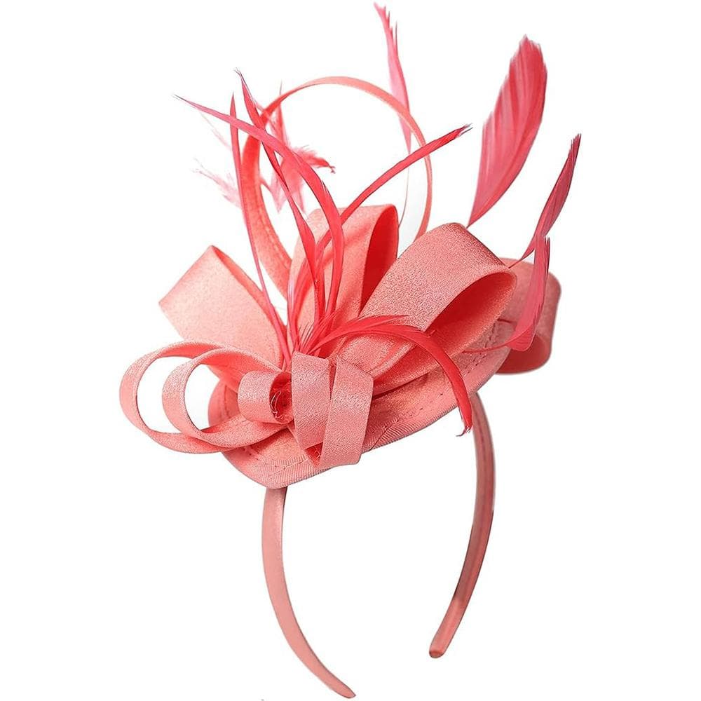 Fascinators for Women Tea Party Hat Headband Derby Wedding Church Bridal Cocktail Feathers Hair Clip