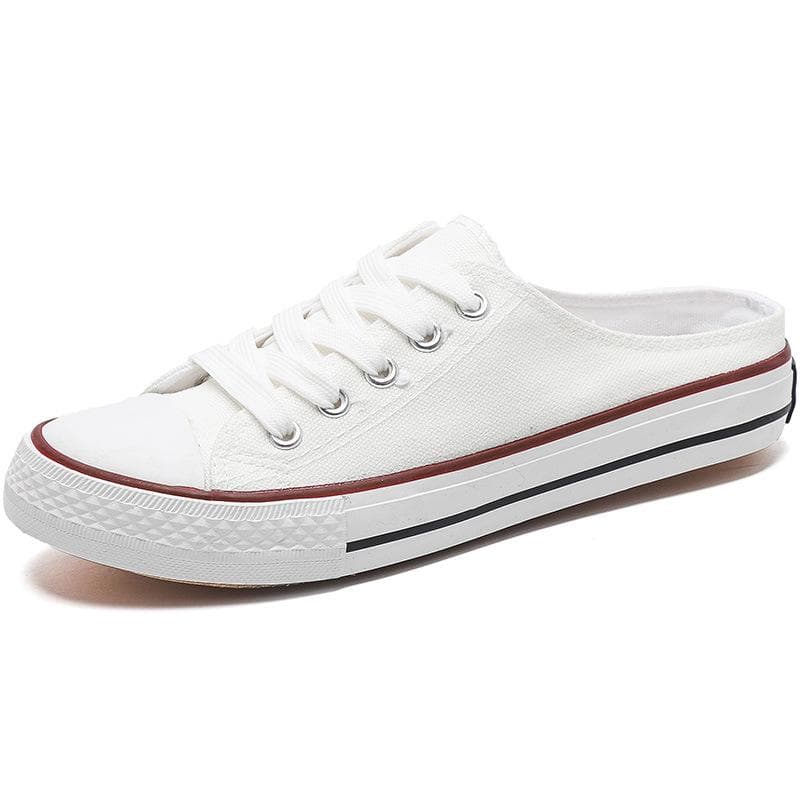New Spring and Summer Ladies Slippers Summer Casual Canvas Slippers Comfortable Breathable and Non-slip 39 white