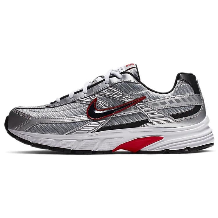 Nike Initiator Metallic Silver Red Men Sneakers Black White 394055-001 46