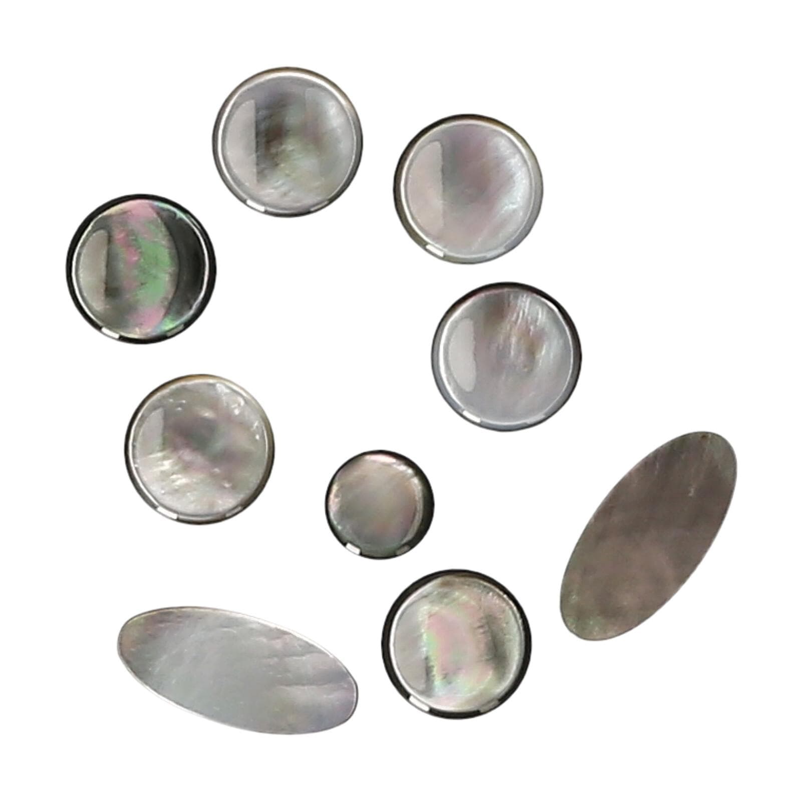 Muslady 9pcs Saxophone Buttons Shell Material Set of 9pcs Sax Key Buttons for Alto Saxophone Type 1