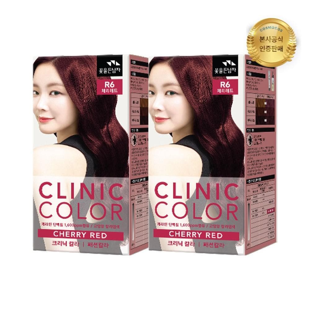Man with Flowers Clinic Color Hair Dye, R6 Cherry Red, 2 pcs.