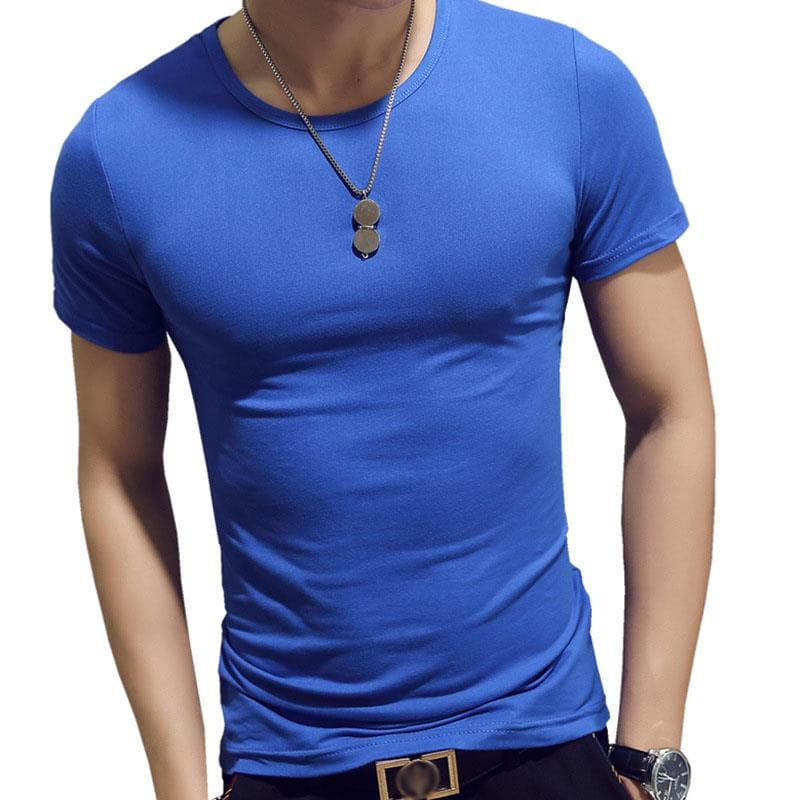 Fashion Slim Men's T-shirt Soft and Comfortable Breathable Cotton Men's Shirt Fitness and Leisure XXL