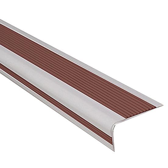 Self-Adhesive Stair Edge Protector Non-Slip Waterproof Stair Edge Stripe Indoor Outdoor Stair PVC Anti-slip Strip 100cm coffee