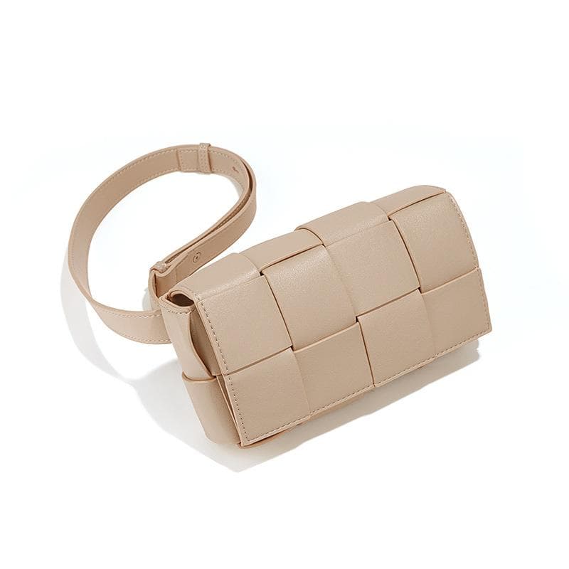 Women's Leather Bag Woven Pillow Small Square Bag Multi-back Style Fashion Candy Color Crossbody Bag Women's Trendy