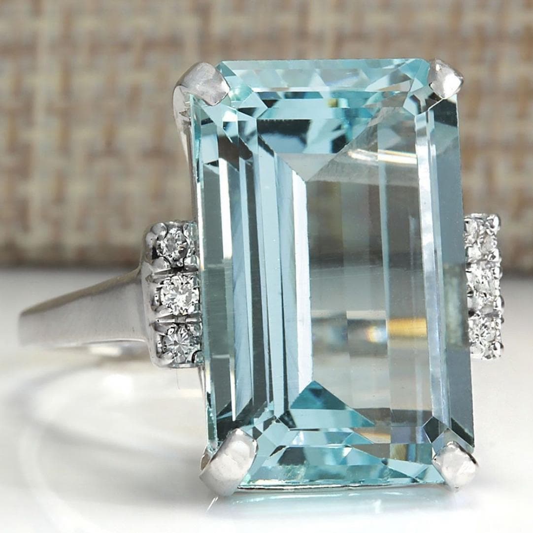 Fashion Luxury Women Big Rhinestone Engagement Wedding Party Finger Ring Gift 7