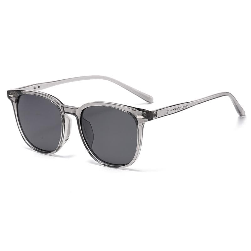 New Ultra Light Square Black Face Enhancing Sunglasses Trendy Natural Color UV Resistant 3069