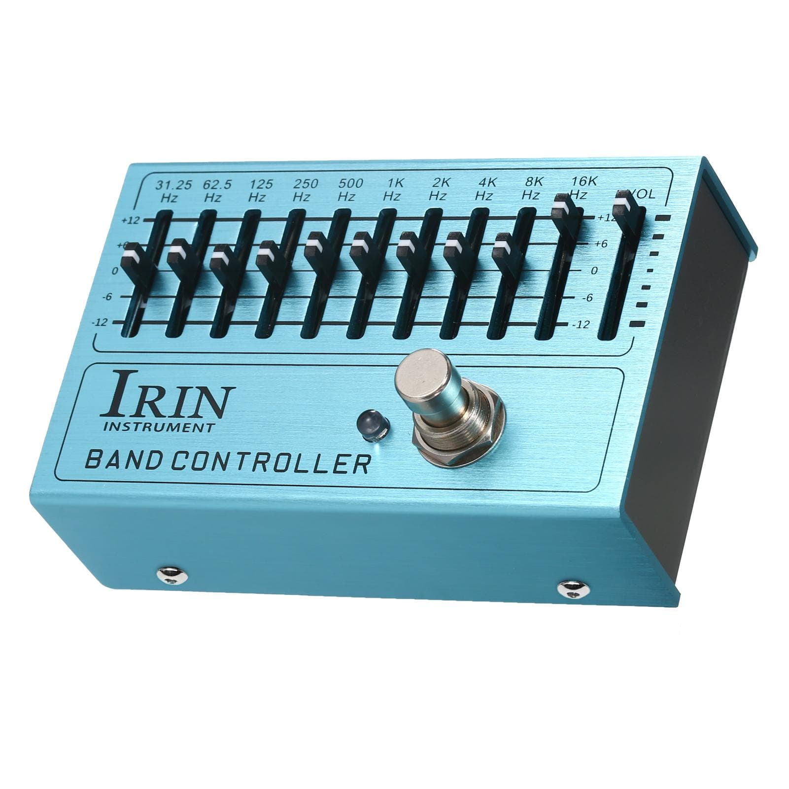 IRIN 10-Band EQ Guitar Effect Pedal Mini Guitar Equalizer with True Bypass for Guitar Bass Aluminum light blue