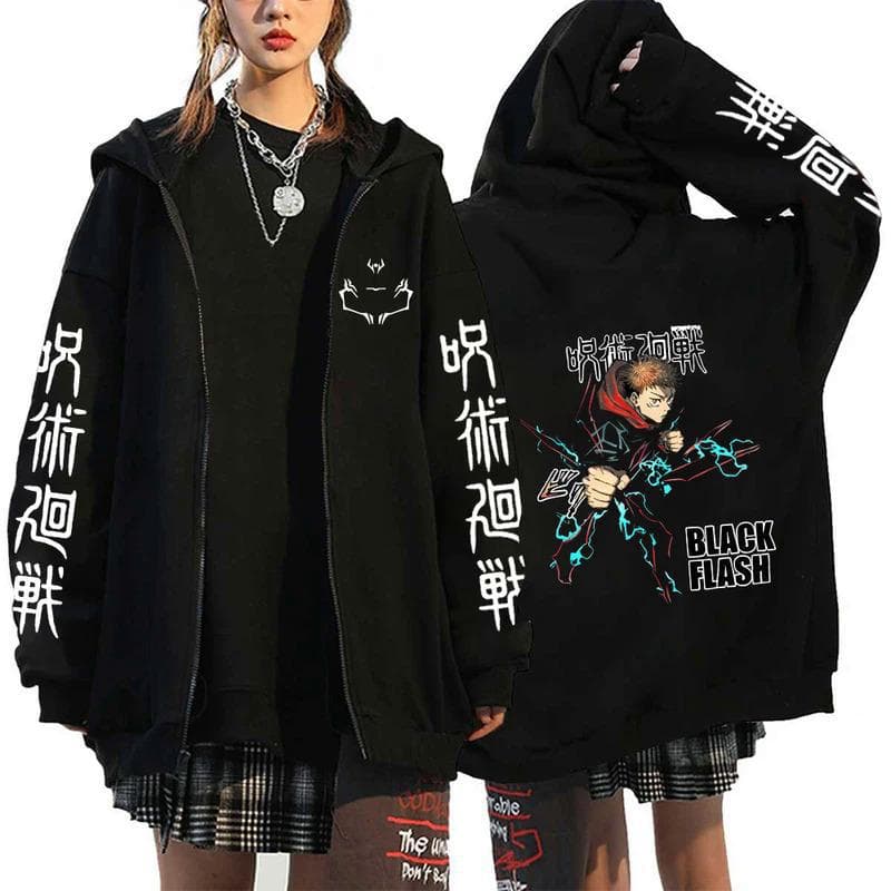 Anime Jujutsu Kaisen Fushiguro Megumi hoodies XS