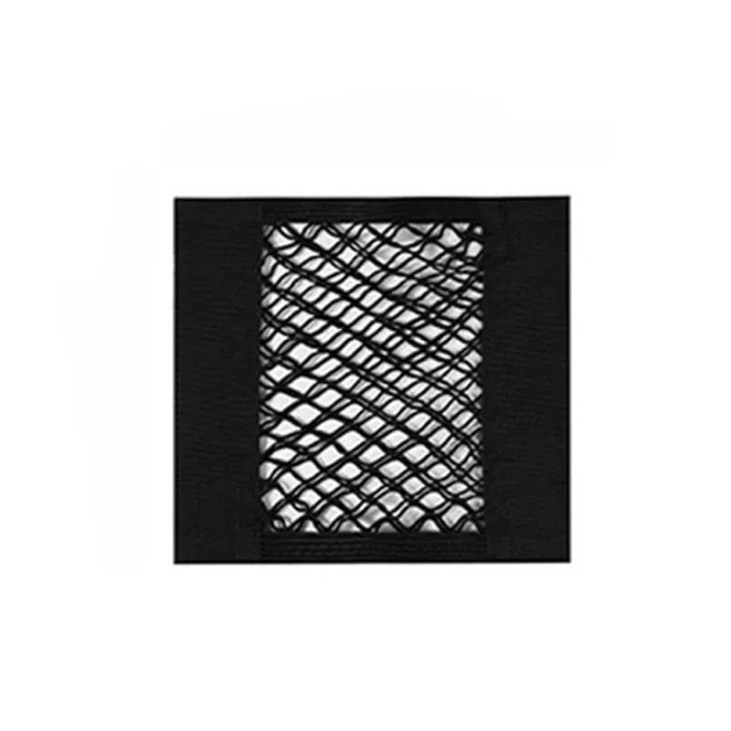Stick-on Storage Net for Garbage Bag ,Kitchen Cabinet Door Storage Pocket, Plastic Bag Organiser, Car Storage Mesh Pocket black